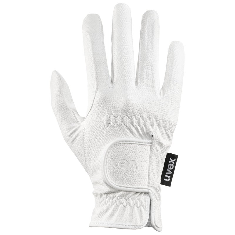 Uvex Sportstyle Riding Gloves for Men and Women - Excellent Grip & Durable - Touchscreen Compatible - White, Size 5 - Image 1